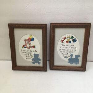 SET OF‎ TWO PROFESSIONALLY FRAMED NURSERY PRINTS